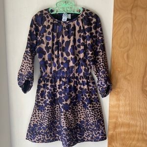 Whitlow & Hawkins cotton floral leopard dot print dress size 5 EUC